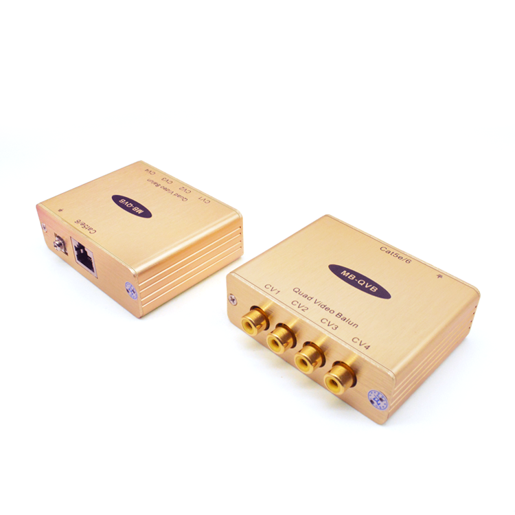 【M-QVB】 Balun vid&eacute;o quadruple Cat5e/6 NTSC/PAL/SECAM