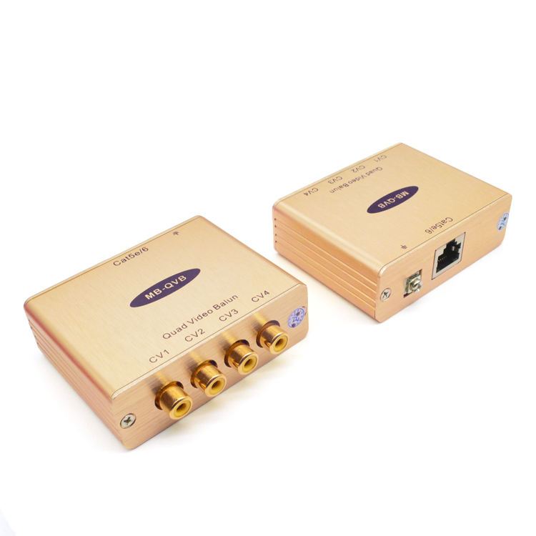 【M-QVB】 Balun vid&eacute;o quadruple Cat5e/6 NTSC/PAL/SECAM