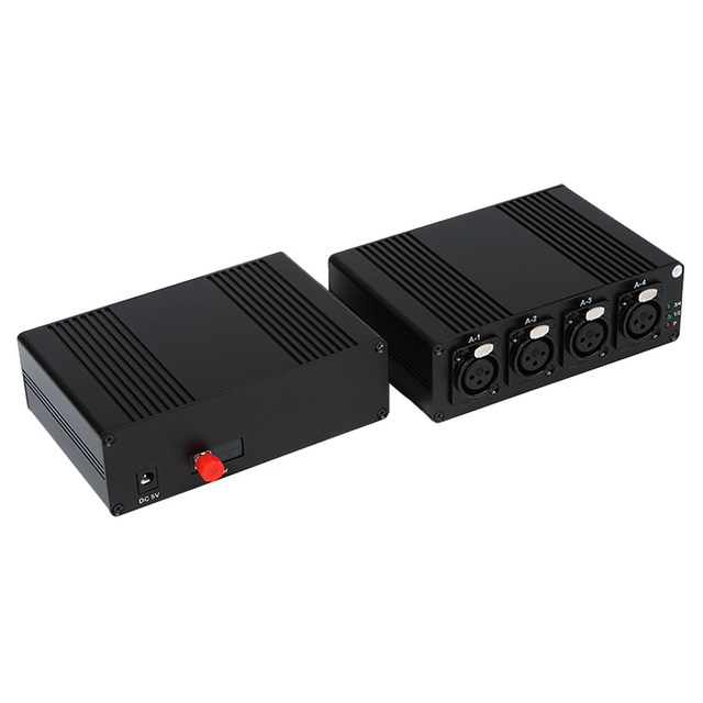 Extensor de fibra de audio XLR digital de cuatro canales M-CF04