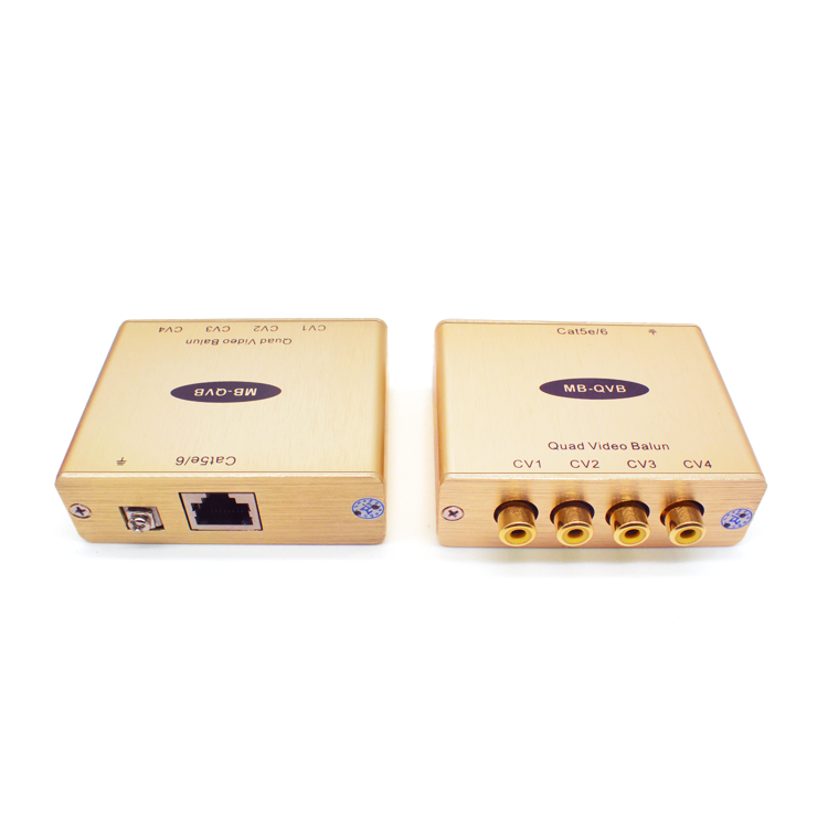 【M-QVB】 Balun vid&eacute;o quadruple Cat5e/6 NTSC/PAL/SECAM