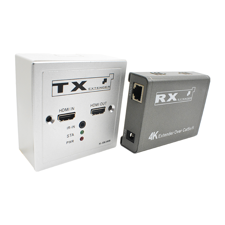 【M-HK100B】 Extensor HD Cat5e/6 con salida de bucle IR 4K