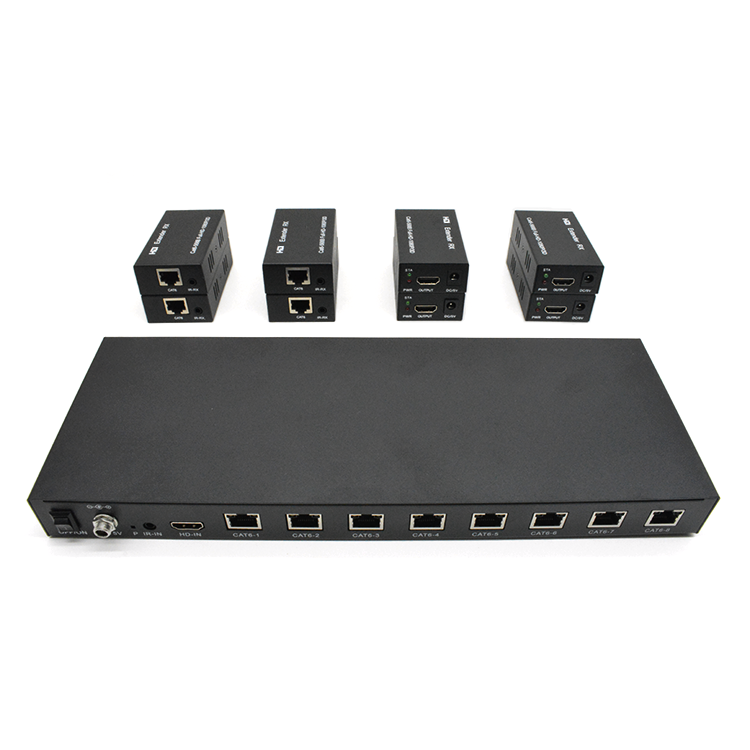M-HD608 EDID POC IR Cat6 Extension HD 8 ports