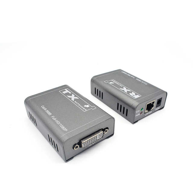 M-DH60 60m 1080P DVI エクステンダー、PoC HDCP1.2 付き Cat6 経由