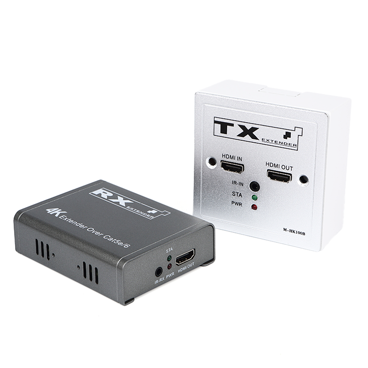 【M-HK100B】 Extensor HD Cat5e/6 con salida de bucle IR 4K