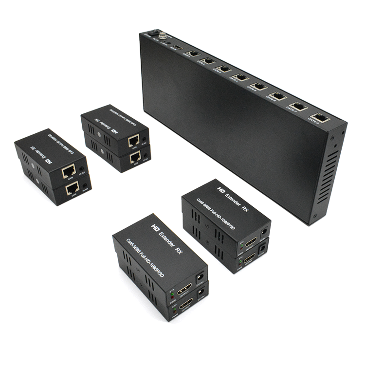 M-HD608 EDID POC IR Cat6 Extension HD 8 ports