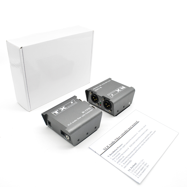 【M-CF02】Extensor de fibra de audio XLR bidireccional digital