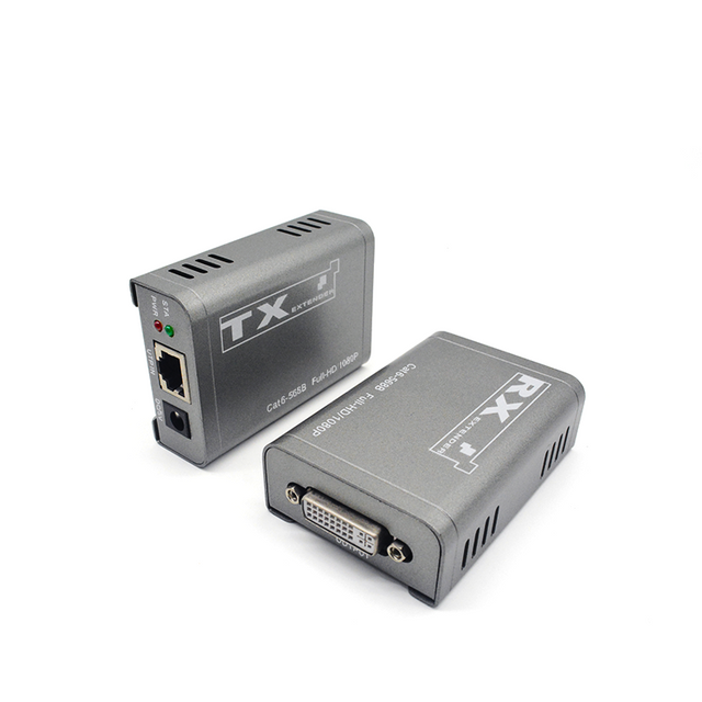 M-DH60 60m 1080P DVI エクステンダー、PoC HDCP1.2 付き Cat6 経由