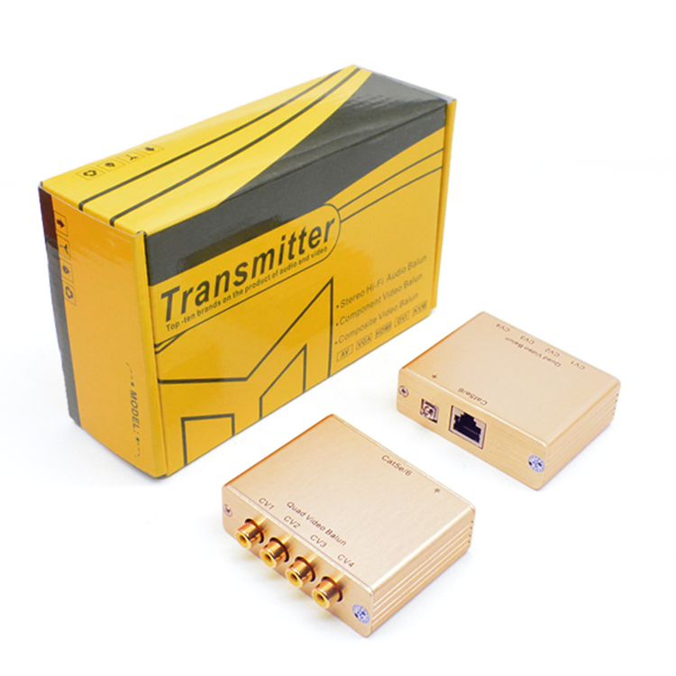 【M-QVB】 Balun vid&eacute;o quadruple Cat5e/6 NTSC/PAL/SECAM