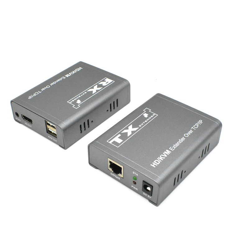 M-HD200U 1080P HD+KVM+IR エクステンダー (Cat5e/6 経由)