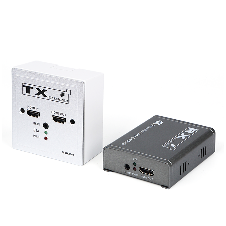 【M-HK100B】 Extensor HD Cat5e/6 con salida de bucle IR 4K