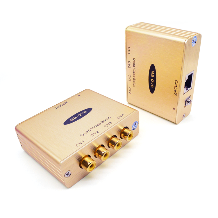 【M-QVB】 Balun vid&eacute;o quadruple Cat5e/6 NTSC/PAL/SECAM