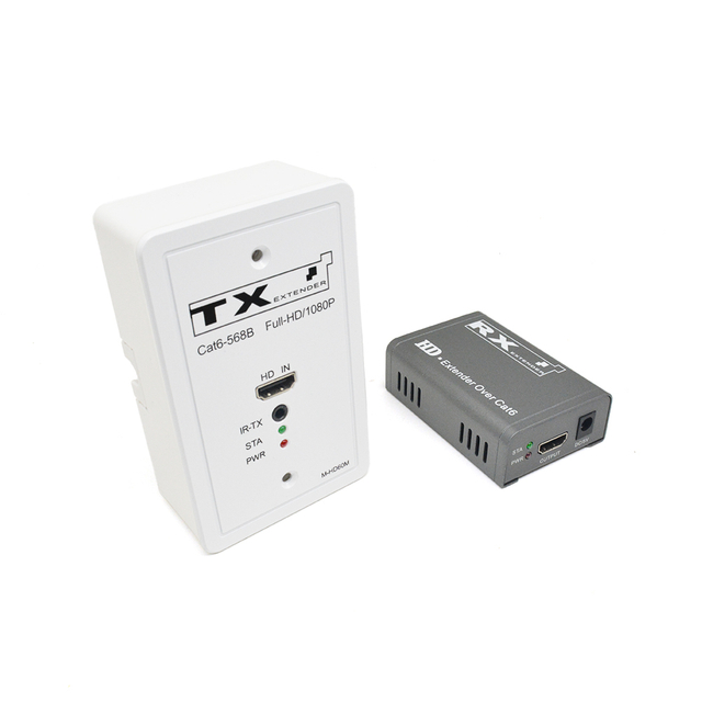 M-HD60M 120 نوع لوحة POC IR Cat5e/6 موسع HD