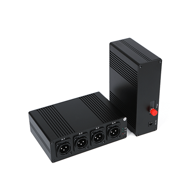 Extensor de fibra de audio XLR digital de cuatro canales M-CF04