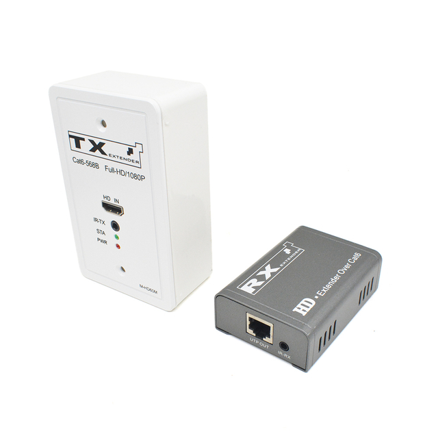 M-HD60M 120 نوع لوحة POC IR Cat5e/6 موسع HD